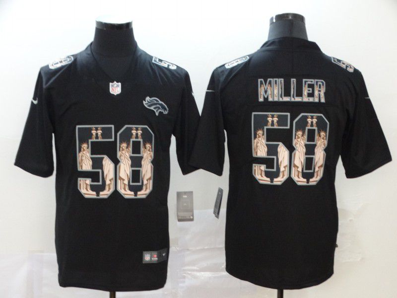 Men Denver Broncos #58 Miller Black Goddess fashion Edition Nike NFL Jerseys->arizona cardinals->NFL Jersey